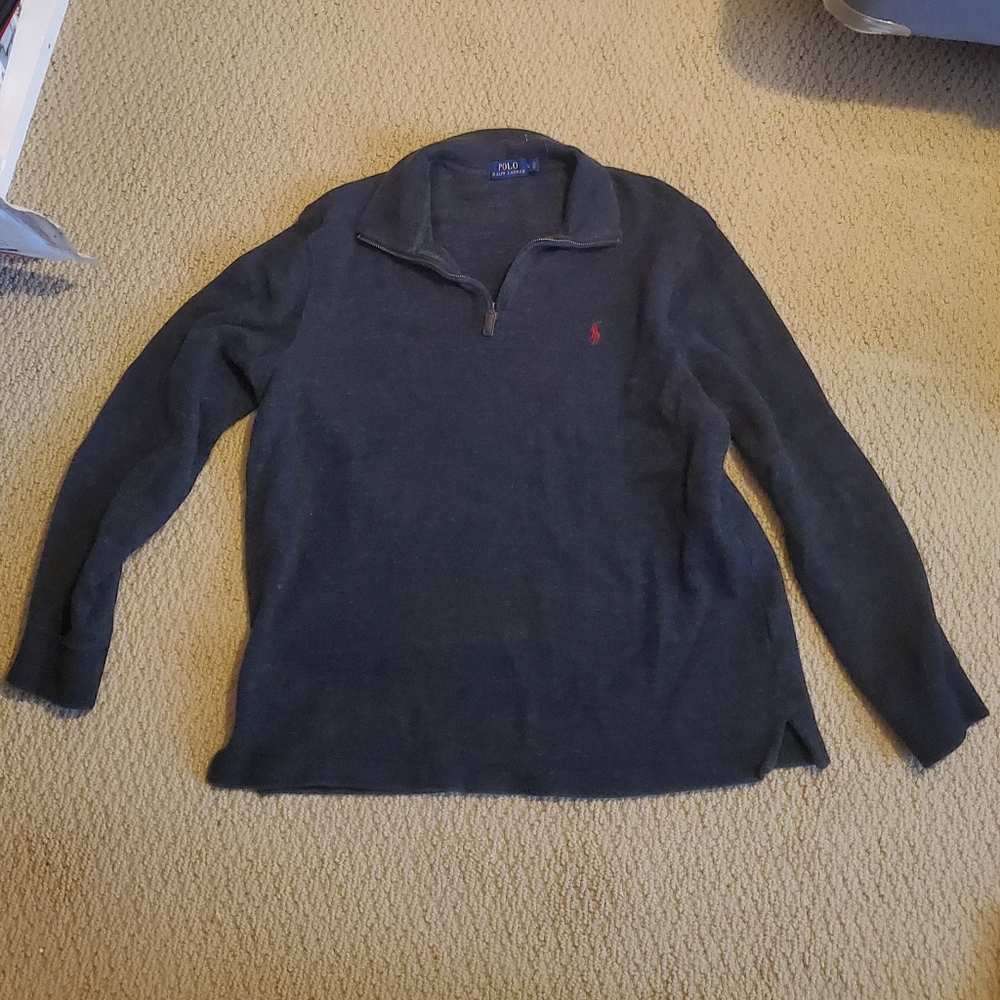 Ralph Lauren Charcoal Quarter-Zip Pullover
